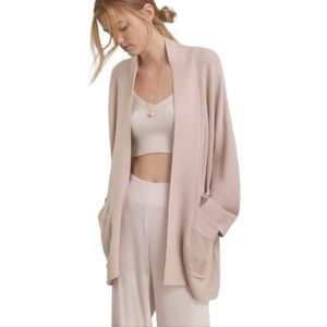 Wilfred Aritzia Copernic silk cashmere cardigan sweater flowy oversized size M